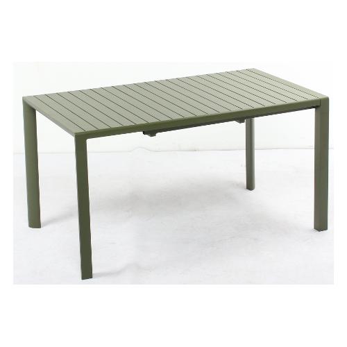 Amicasa Tavolo da esterno alluminio CAROL Allungabile Verde oliva (140-180x80x75cm) LY AT 306