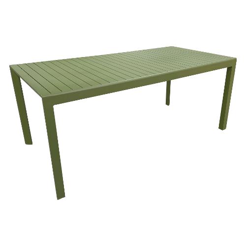 Amicasa Tavolo da esterno alluminio CAROL Fisso Verde oliva (180x90x75cm) LY AT 309