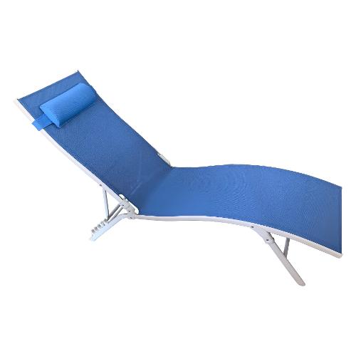 Amicasa Lettino prendisole acciaio OSCAR Azzurro KZ013
