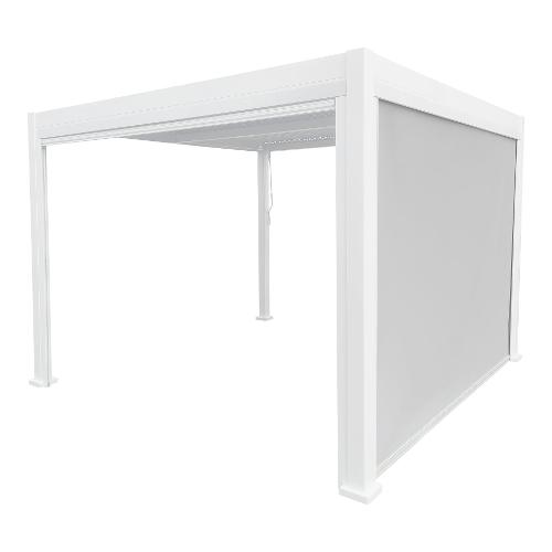 Amicasa Parete pergola alluminio, textilene CAPRI Bianco (4mt) LY Z 030