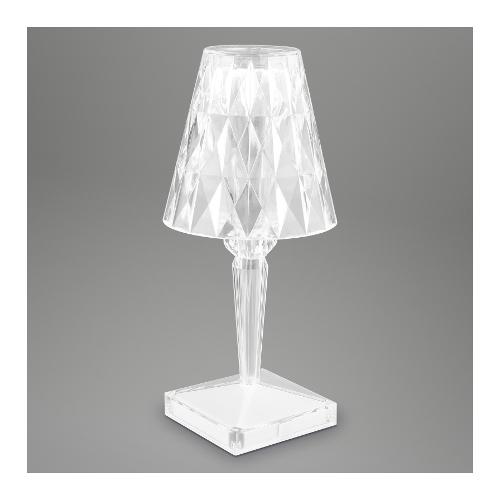 Briloner Lampada tavolo ANIA Trasparente (11,5x11,5x25,5cm) 7464010 1 luce - LED - Max 2,3W