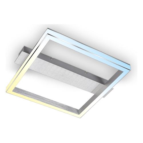 Briloner Plafoniera BOLD Alluminio cromato (42x7x36cm) 3760019 1 luce - LED - Max 26W