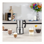 Montalatte elettrico a induzione 5 in 1, 500 ml, lavabile in lavastoviglie  con funzione di cacao per cioccolata calda, schiuma di latte calda/freddo,  latte caldo (beige) : : Casa e cucina