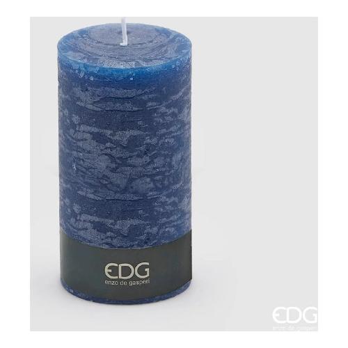 Edg Candela cilindro (10x18cm) RUSTICA Blu 612405 80