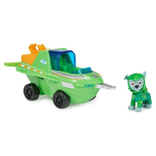 Spin Master Rocky con veicolo Aqua Pups (24cm) PAW PATROL Verde 6066142