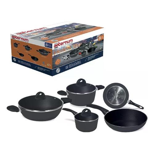 Set pentole e padelle - Batteria pentole Bialetti 0F8SET10 Petravera Pro