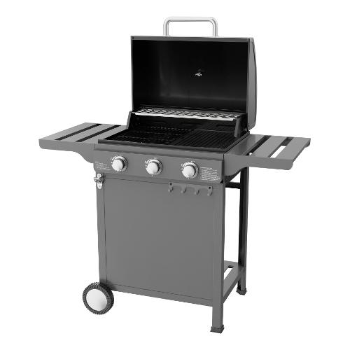 Ompagrill Barbecue GPL con griglia, piastra, forno ECOGAS Grigio EXPERT 3