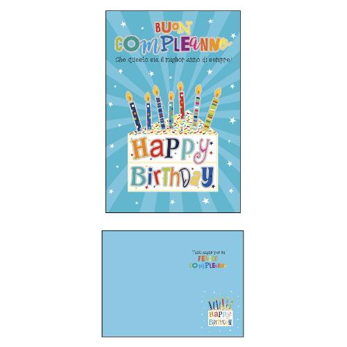 Marpimar Biglietto auguri compleanno (11,8x16,8cm) LOD01