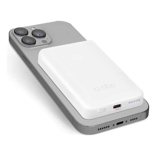 Sbs Power bank 5000mA MAGSAFE Wireless Bianco TEBB5000MAG1CW