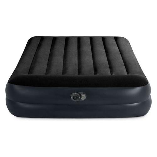 Intex Materasso gonfiabile Due piazze Con pompa integrata DURA BEAM Nero 64124ND