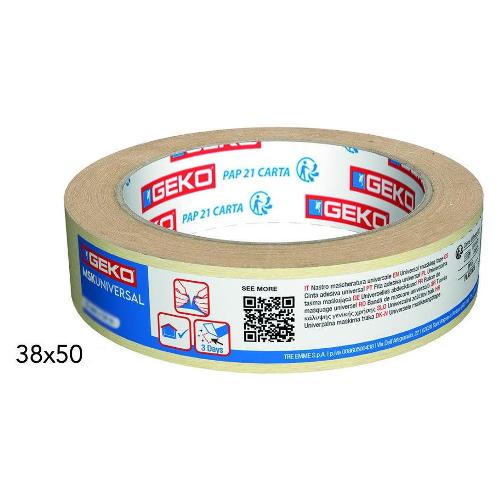 Geko Nastro mascheratura per interni 3,8cm x 50m UNIVERSAL Beige 21000 124