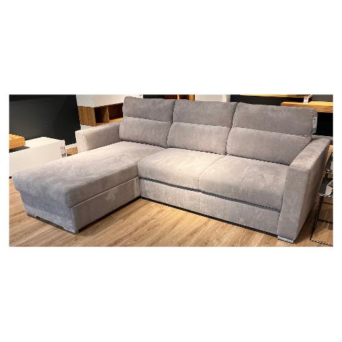 Mebel KENDALL Divano letto 3 posti penisola reversibile Sun 91 grigio chiaro