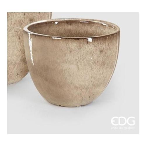 Edg Vaso piante tondo Glaze sabbia (28 cm) 015689 93