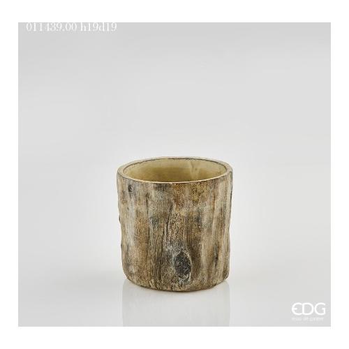 Edg Vaso piante cilindro Tronco Natural (19x19 cm) 011439 00