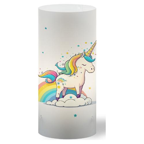 Linea Zero Lampada tavolo DECOKIDS Unicorno arcobaleno (13x32cm) 608A DK UARC 1 luce - E27 - Max 30W