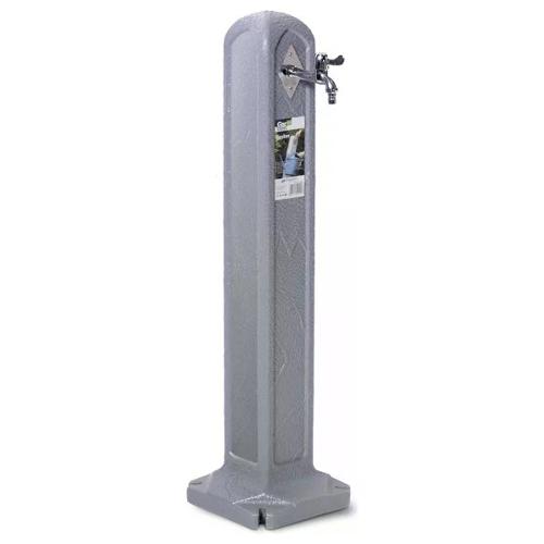 Prosperplast Fontana da esterno con rubinetto TANKER Grigio granito (24x24x90 cm) ITWTAN 7541U
