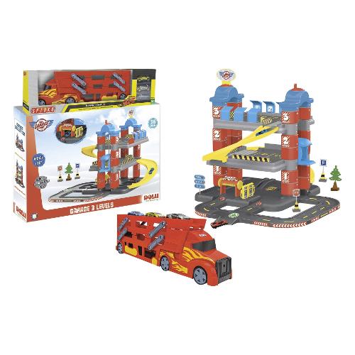 Globo Garage Playset 3 piani con camion portauto SPIDKO 12144