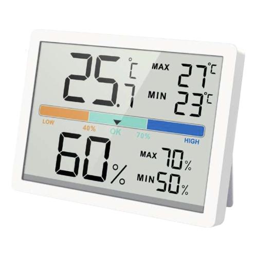 Lowell Termometro ambiente (9x1,5x7cm) con igrometro JUSTAMINUTE Bianco JD 9039