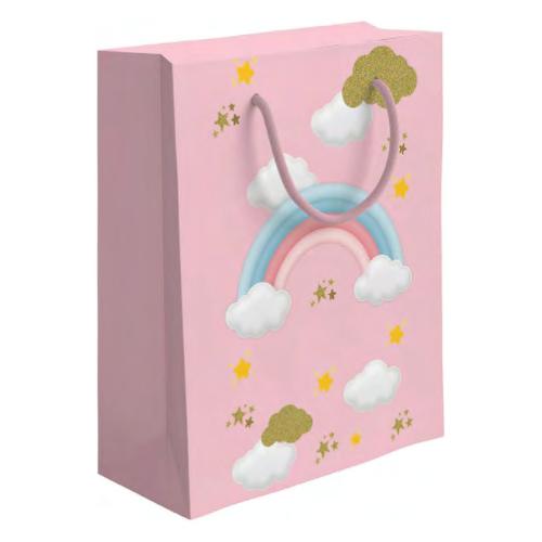 Marpimar Shopper regalo (18,5x10x23 cm) Rainbow Girl Rosa multicolore PLD105