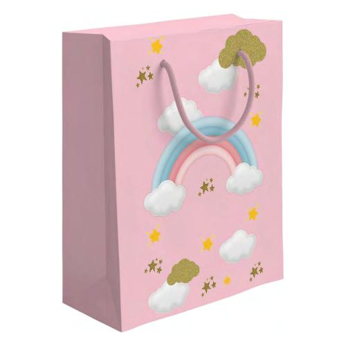 Marpimar Shopper regalo (26x12x32 cm) Rainbow Girl Rosa multicolore PLD104