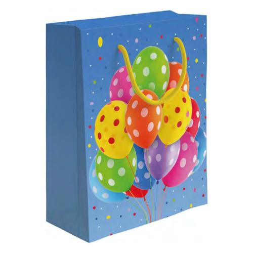 Marpimar Shopper regalo (18,5x10x23 cm) Ballons Blu multicolor PLD42