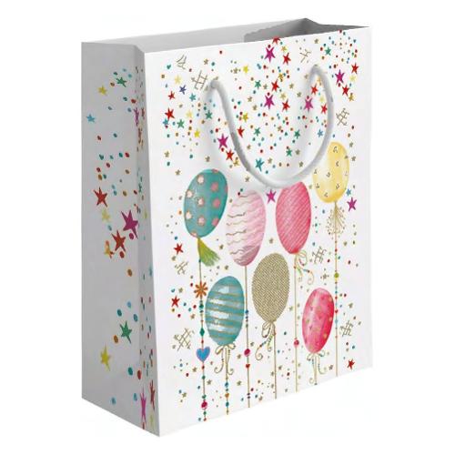 Marpimar Shopper regalo (18,5x10x23 cm) Ballons Bianco multicolore PLD09