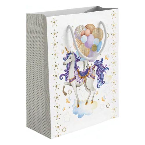 Marpimar Shopper regalo (31,5x12x45 cm) Unicorn Bianco multicolore PLD10