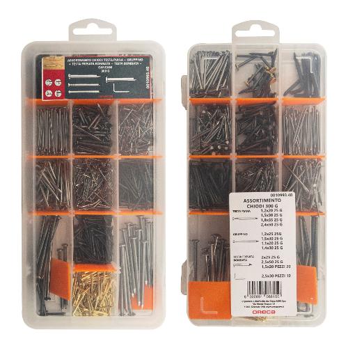 Oreca Chiodi per legno e muro assortiti 300 gr. 0010993 40