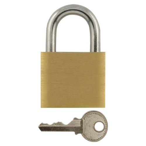 Oreca Lucchetto chiave con arco normale Ottone spazzolato 0074424 24