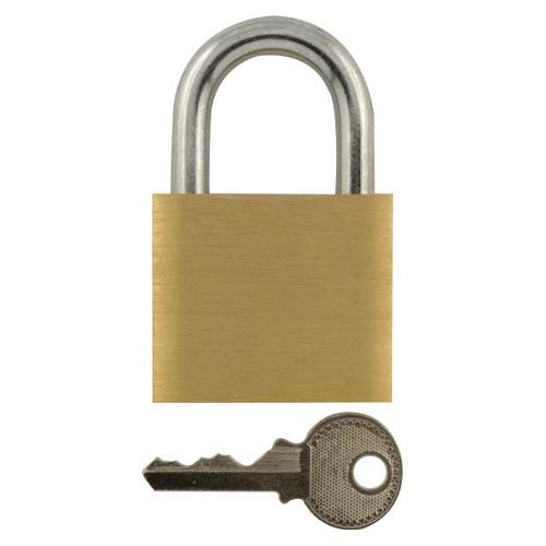 Oreca Lucchetto chiave con arco normale Ottone spazzolato 0074424 22