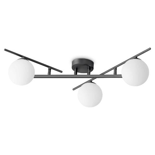 Ideal Lux Plafoniera ATLAS pl3 Nero (50x16,5x50cm) 311357 3 luci - G9 - Max 12W