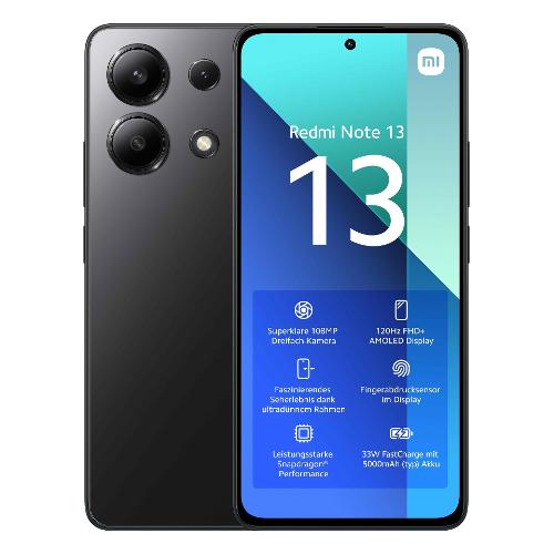 Xiaomi Smartphone 6,67" REDMI NOTE 13 4G Lte Midnight black ( 128GB Ram 6GB 5000mAh ) MZB0FYFEU