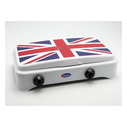 Cf Parker Fornello 2 zone cottura GPL 5326 GP Union jack flag PFO26BGPUK (48x29x12cm)