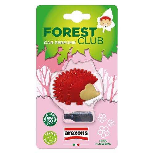 Arexons Profumatore auto bocchette ventilazione Riccio Pink Flowers FOREST CLUB Rosso 20401