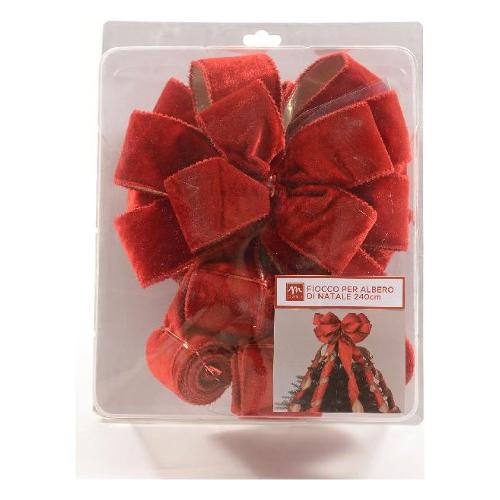 Mercury Fiocco decorativo Natale (240cm) (1pz) Rosso 38153