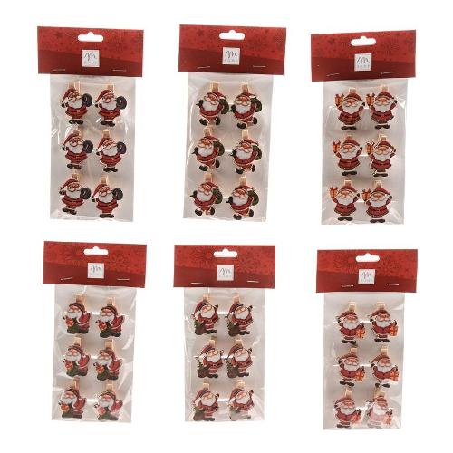 Mercury Set mollette natalizie Confezione 6 pz Assortito 58504