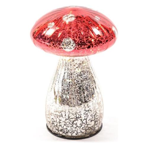 Mercury Decoro Funghetto vetro con luci Led (9x14,5 cm) 18414