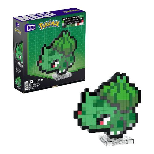 Mega Bloks Pixel Art Bulbasaur ( 374 pz ) POKÉMON 13a+ HTH75