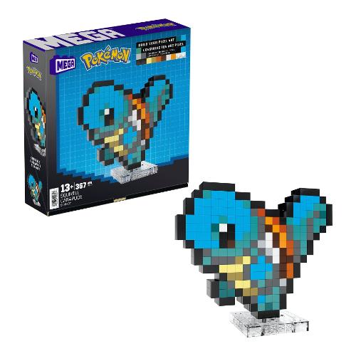 Mega Bloks Pixel Art Squirtle ( 367 pz ) POKÉMON 13a+ HTH77