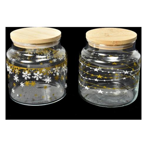 Mercury Barattolo (10x11cm) CHRISTMAS Elegant Gold Stars Assortito 52820