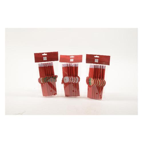 Mercury Set anelli tovaglioli 6 pz con velcro CHRISTMAS Assortito 31642