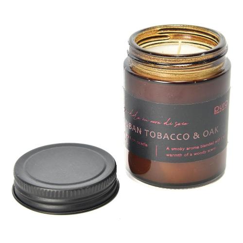 Mercury Candela profumata Cuban Tobacco & Oak Fragranza intensa 18383