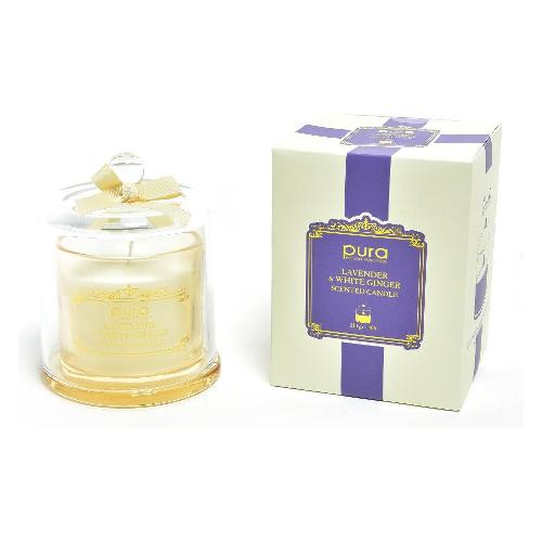 Mercury Candela profumata Lavender & White Ginger (10,5x14cm) Campana vetro PURA 02924