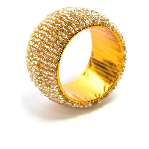 Mercury Anello tovagliolo Metallo (6cm) CHRISTMAS Perlinato Oro 56941