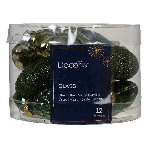 Kaemingk Set addobbi albero di natale (12 pz) Decor Mix Green 015060