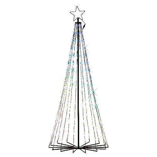 Kaemingk Albero 14 giochi di luce (80x80x180cm) LUMINEO 265 luci - LED IP44 Nero 490807