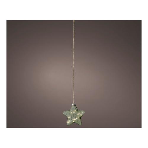 Kaemingk Decoro Stella con micro led Verde (20x20 cm) nr 15 luci 487599