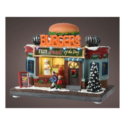 Kaemingk Burgers Fast Food con luci (19,5x12x16 cm) 487888