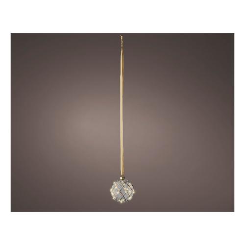 Kaemingk Decoro Sfera vetro con micro led Trasparente (14 cm) nr 30 luci 487581