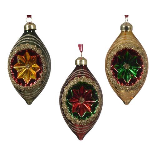 Kaemingk Addobbo (11cm) Green e Red Assortito Vetro 070045